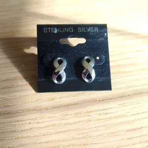 Sterling Silver Infinity Hoop Earrings